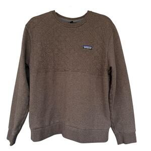 Patagonia Sweatshirt Mens Small Brown Organic Cotton Quilt Crew Pullover